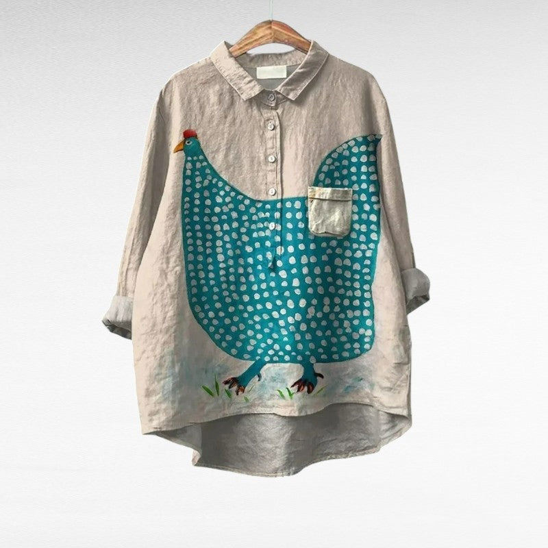 Céline | Élégante Blouse d'Été en Lin
