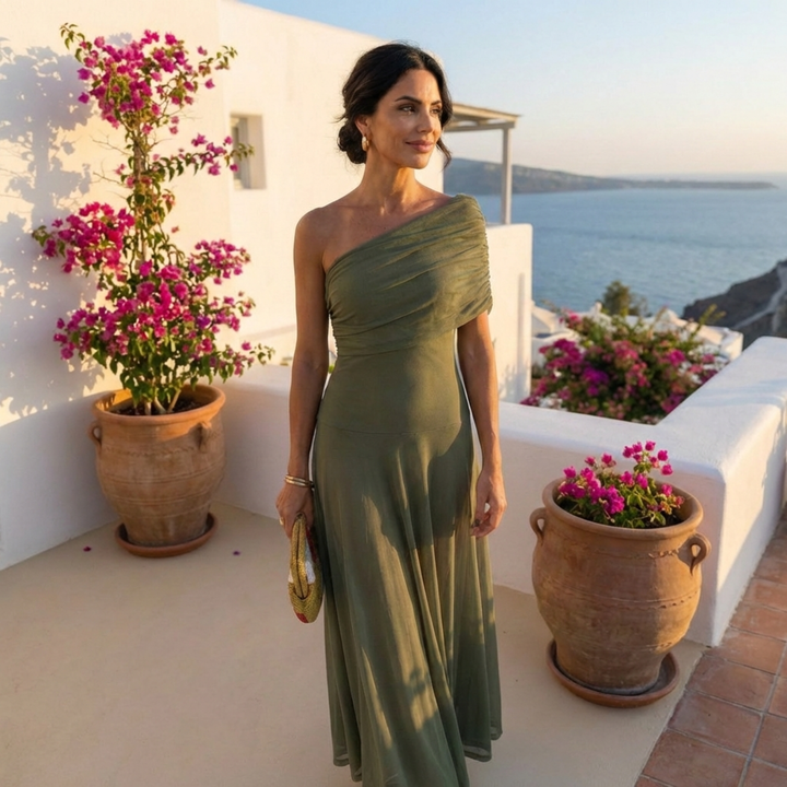 Uma - Robe longue fluide au design élégant