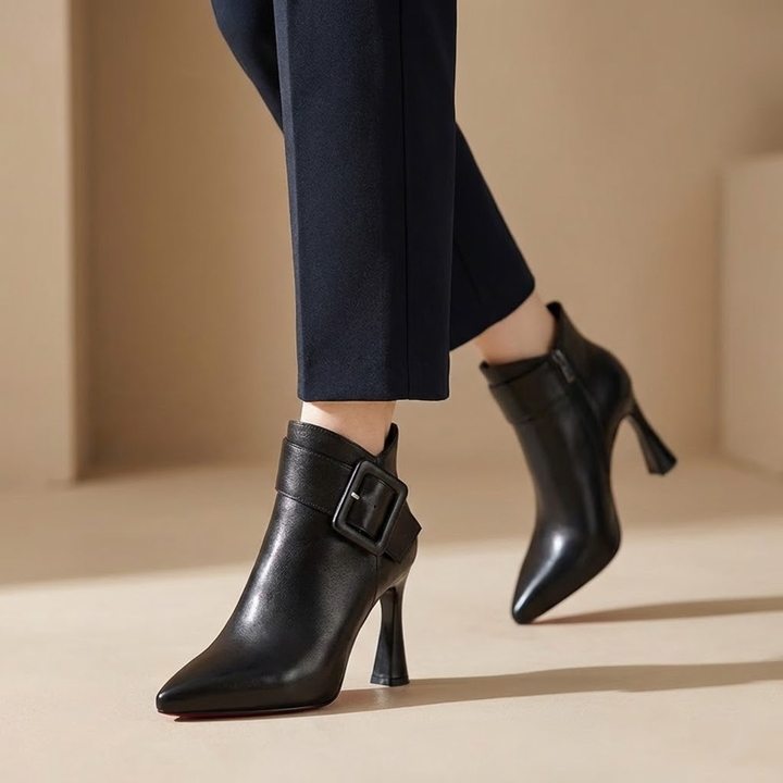 Lefèvre | Bottines Signature à Talon & Boucle Oversize