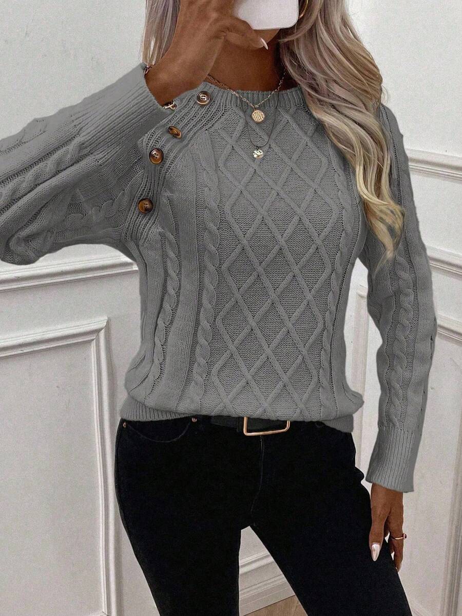 Catharina | Pull en Tricot à Détails Boutonnés