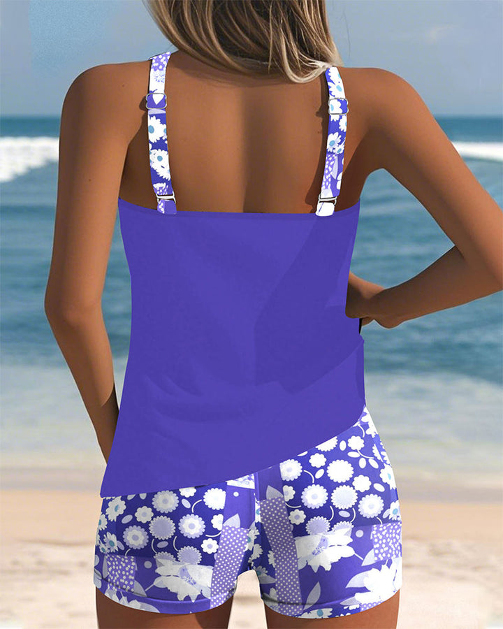 Sabrina | Maillot de bain deux pièces avec coupe confortable et style floral de plage