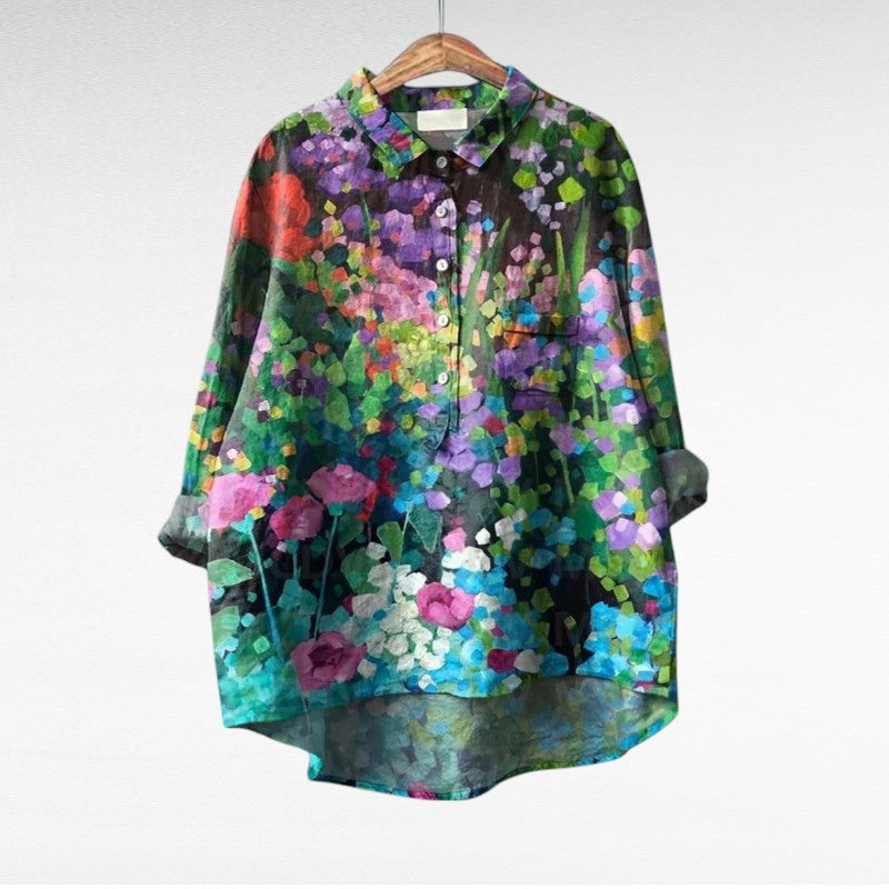 Thérèse | Élégante Blouse d'Été en Lin