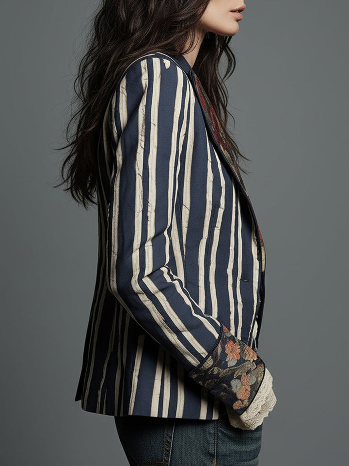 Le Juniper™  | Blazer Rayé Bohémien