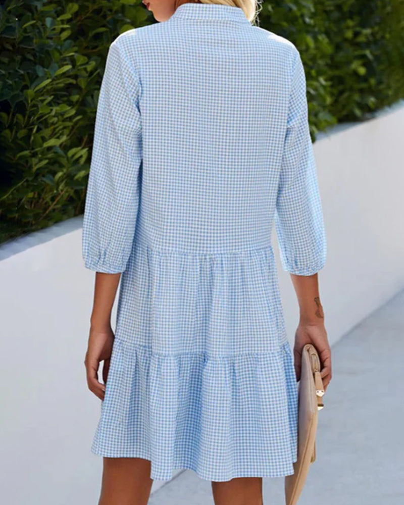 Zuri | Robe Mini Style Chemise Loose à Col V pour Femmes