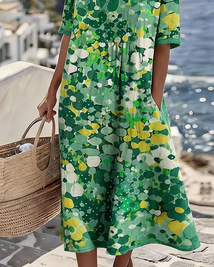 Flora | Robe midi florale décontractée