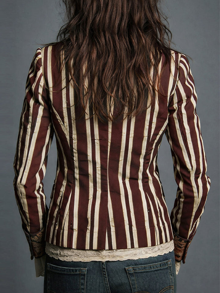 Le Juniper™  | Blazer Rayé Bohémien