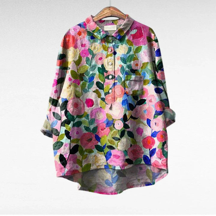 Claire | Élégante Blouse d'Été en Lin