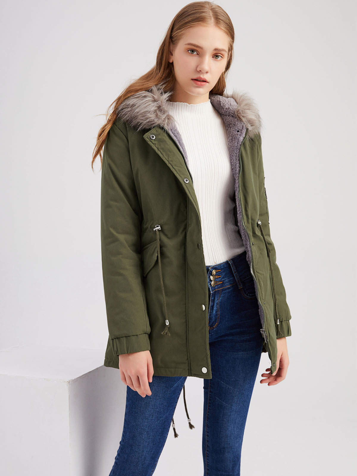 Arielle | Parka d'hiver avec doublure en fourrure douce