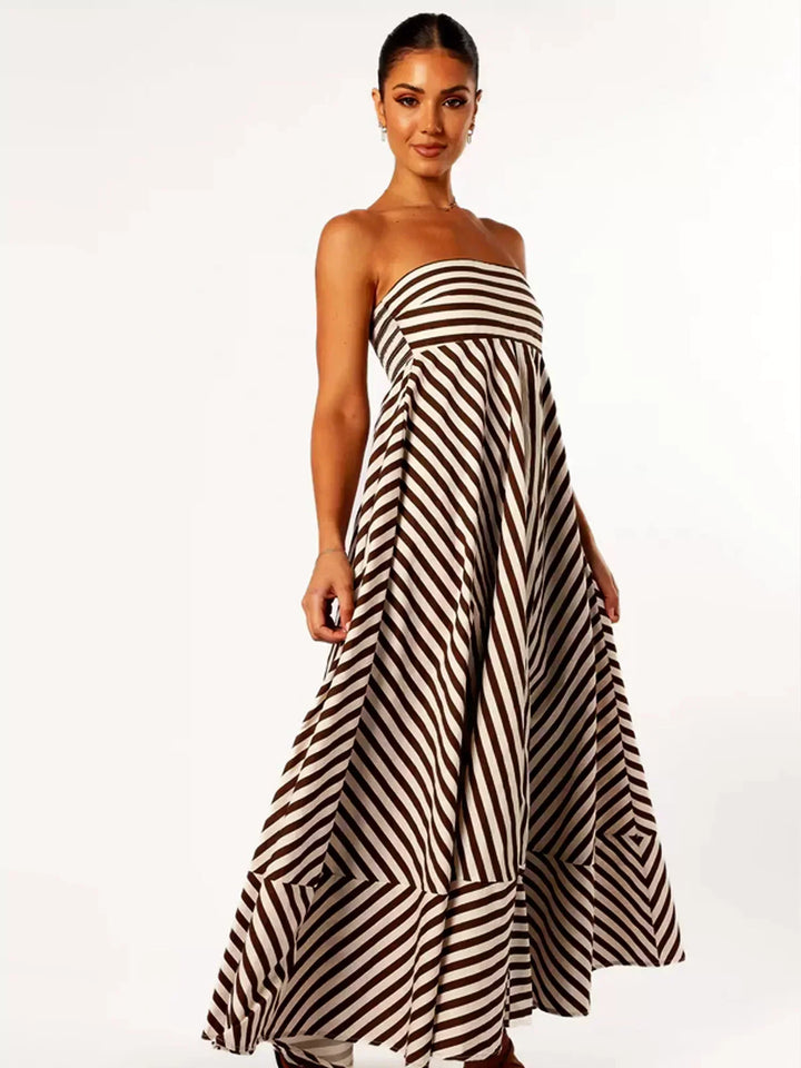 Damaris | Robe Maxi Froncée Confortable et Élégante