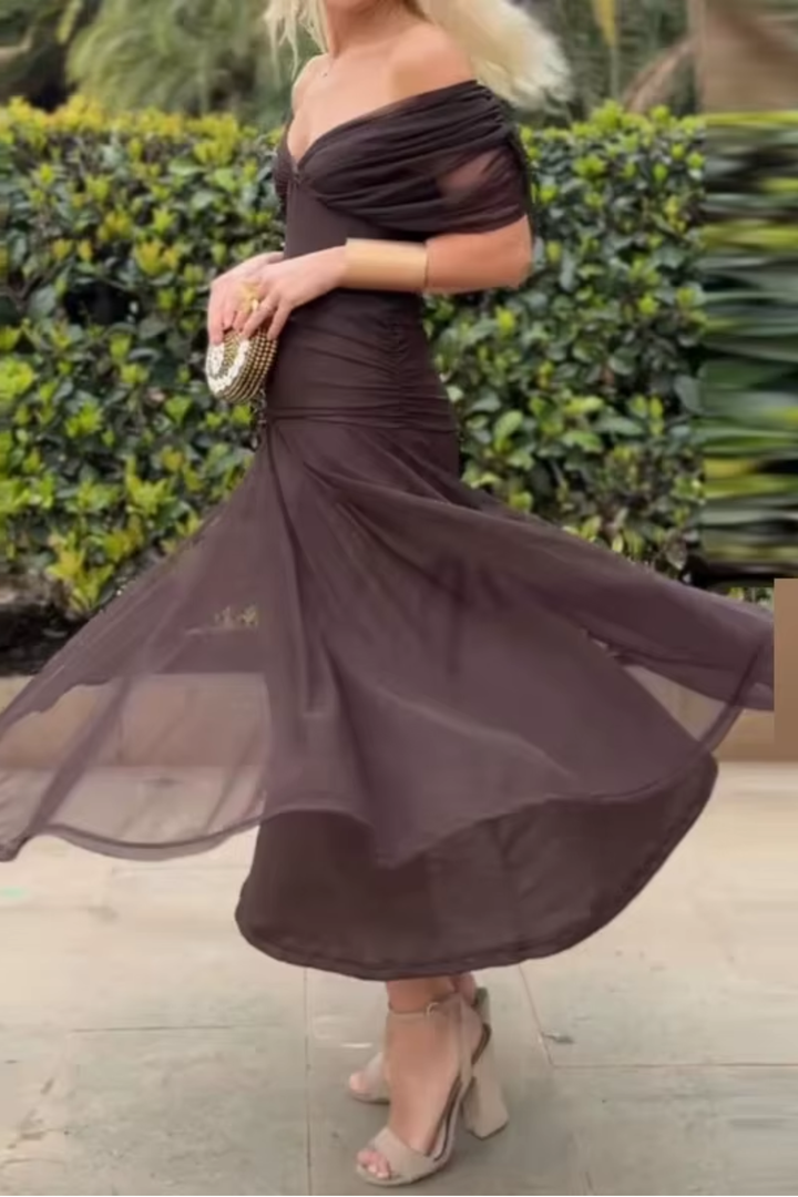 Louise | Robe Maxi de Fête Élégante à Col V