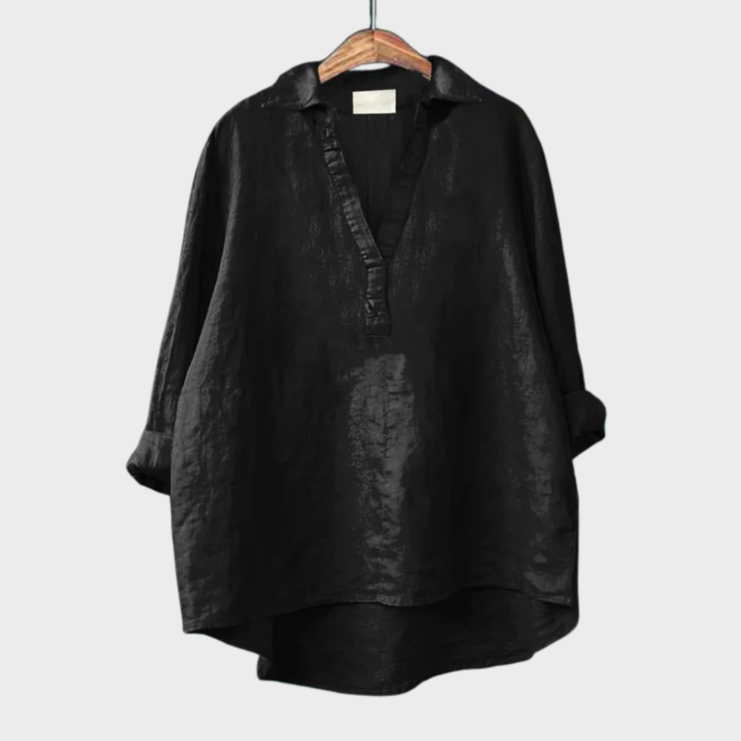 Andrea | Elegante Blusa de Verano de Linho