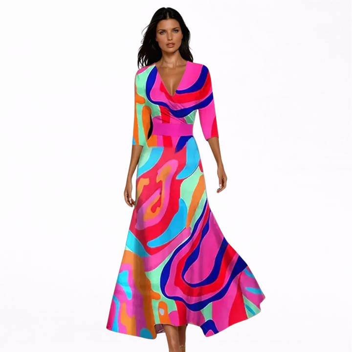 Emilia | Robe Maxi Fleurie Élégante