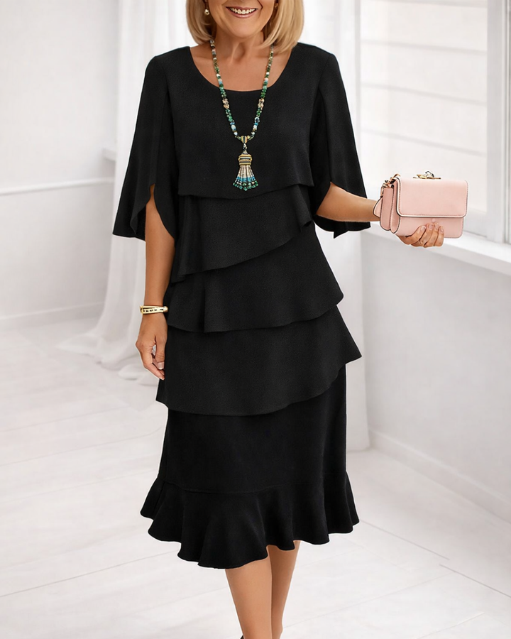 Margaret | Robe Midi Volantée