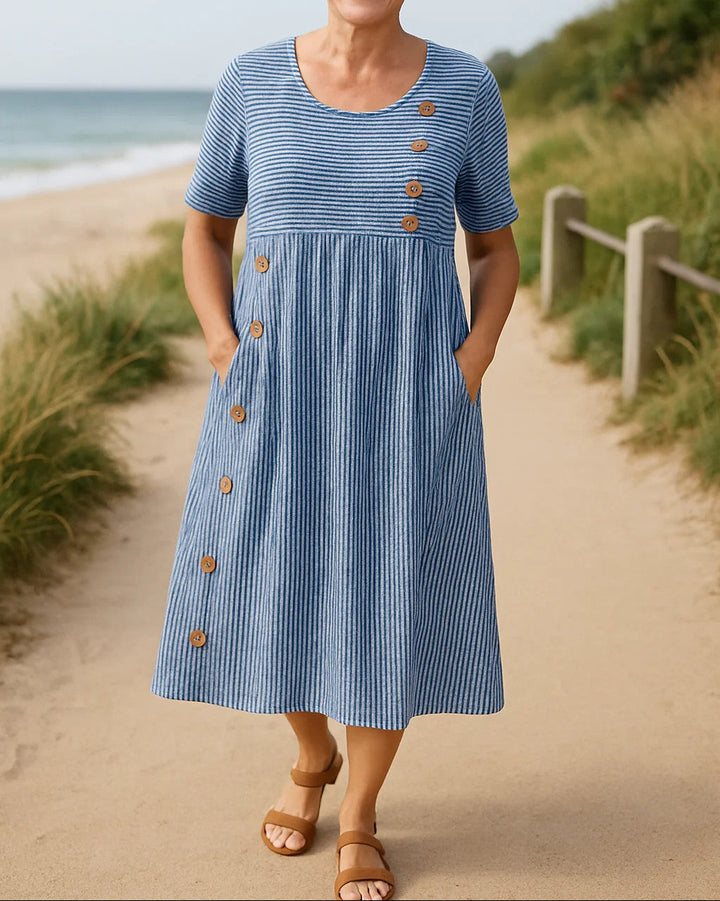 Brienne | Robe Midi Rayée