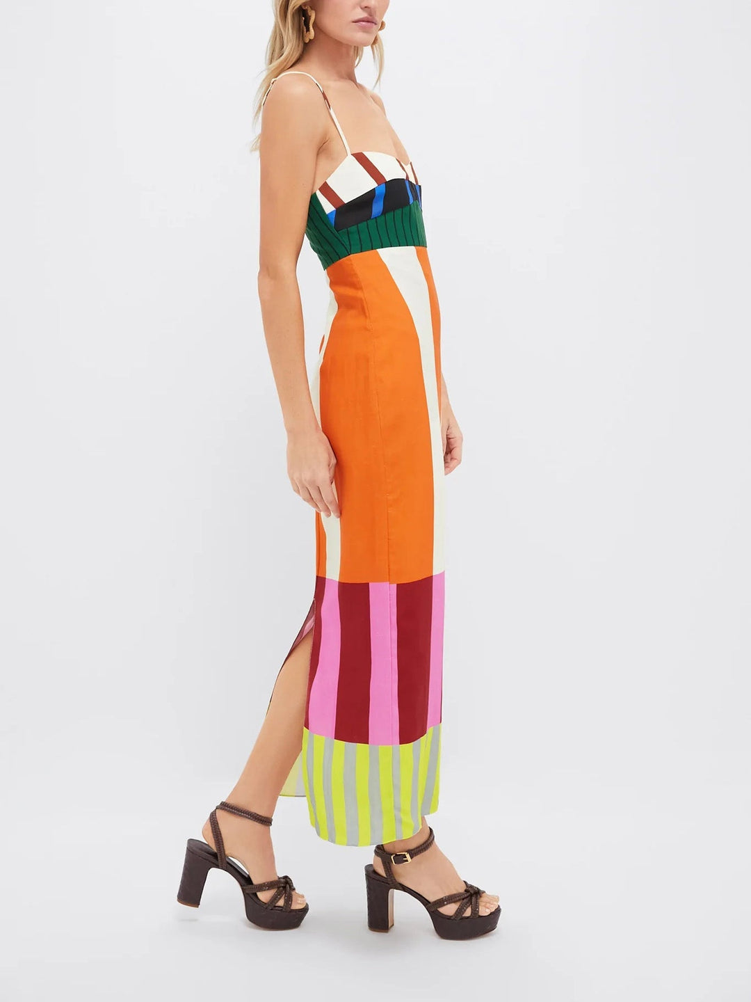Paloma | Maxi Robe Colorée à Rayures