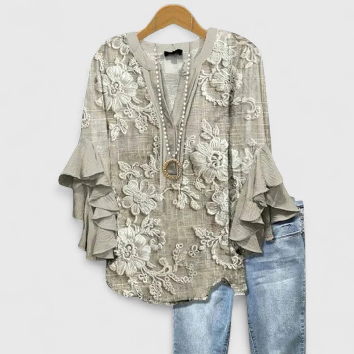 Aurelia – Blouse Déclaration à Manches Volantes