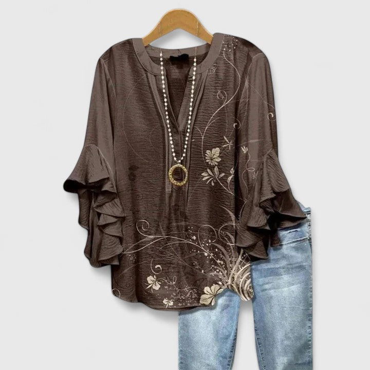 Aurelia – Blouse Déclaration à Manches Volantes