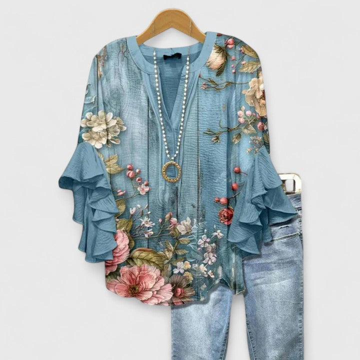Aurelia – Blouse Déclaration à Manches Volantes