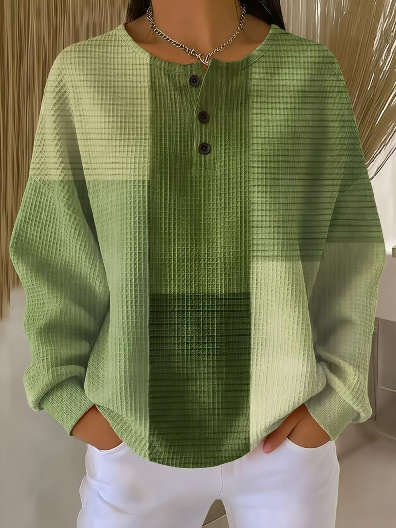 Soléane | Henley en tricot gaufré confortable
