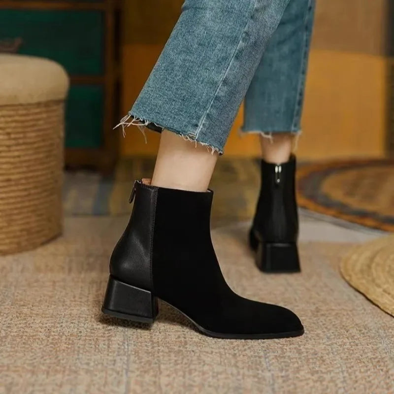 Bottes en Cuir Gelé