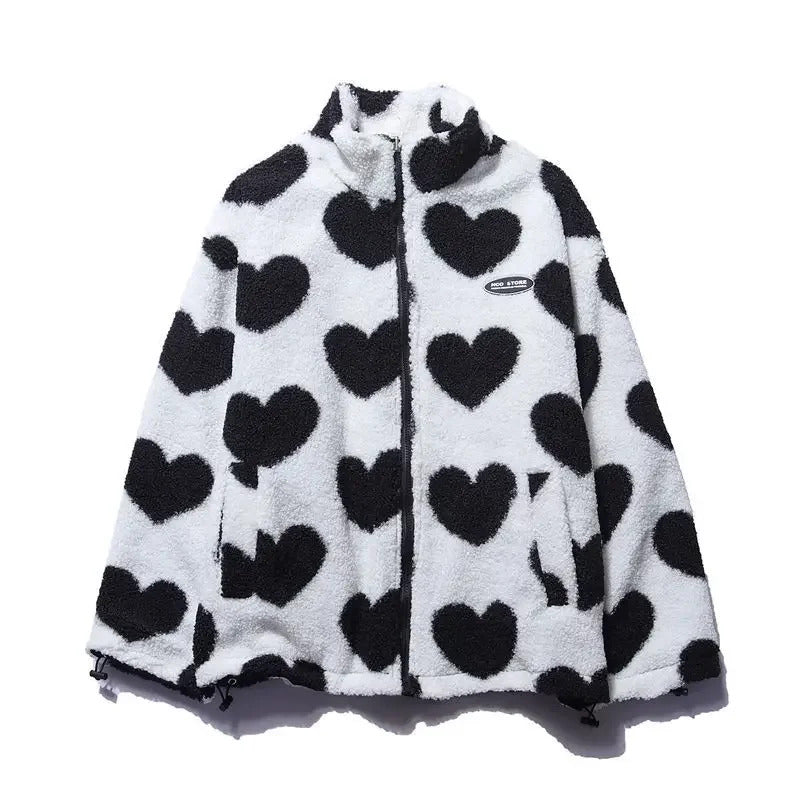Catherine | Veste réversible à cœurs