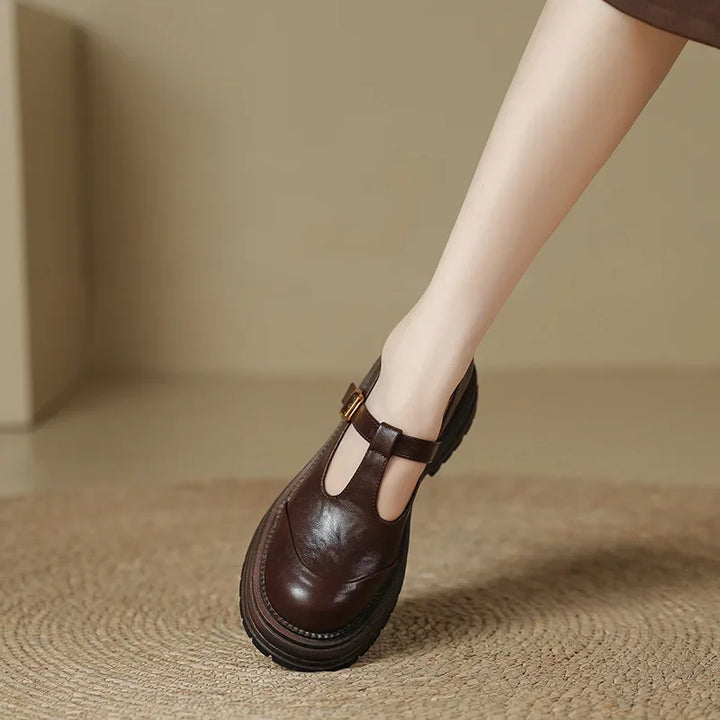 Chiara | Élégantes Chaussures Mary Jane en Cuir de Haute Qualité