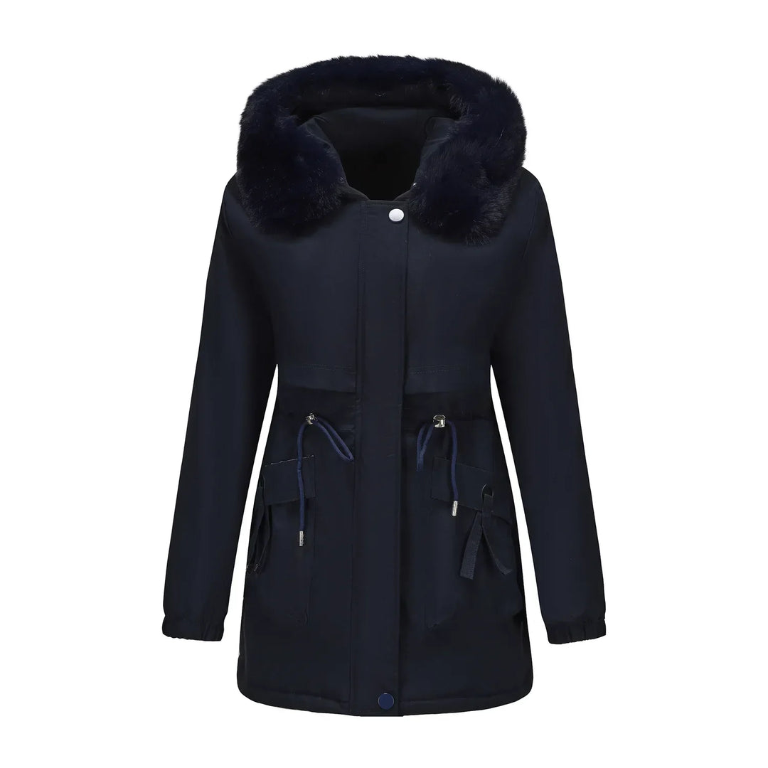 Grâce | Parka d'hiver élégante avec bord en fourrure