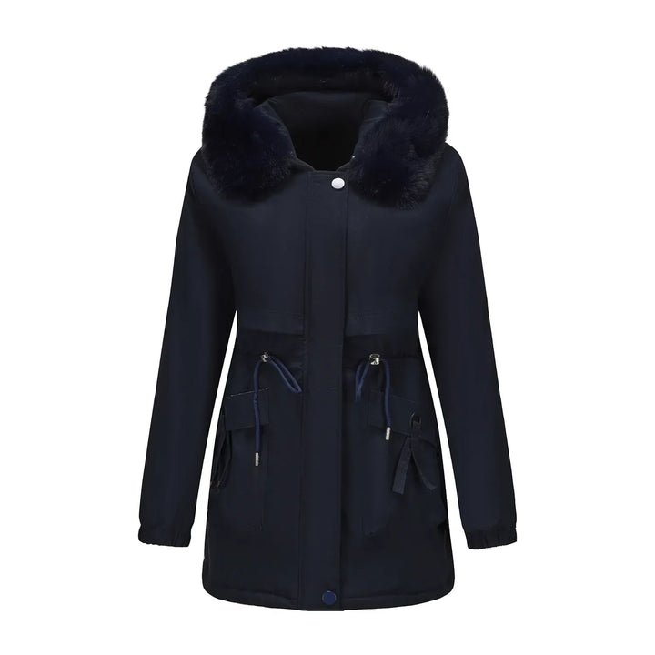 Grâce | Parka d'hiver élégante avec bord en fourrure