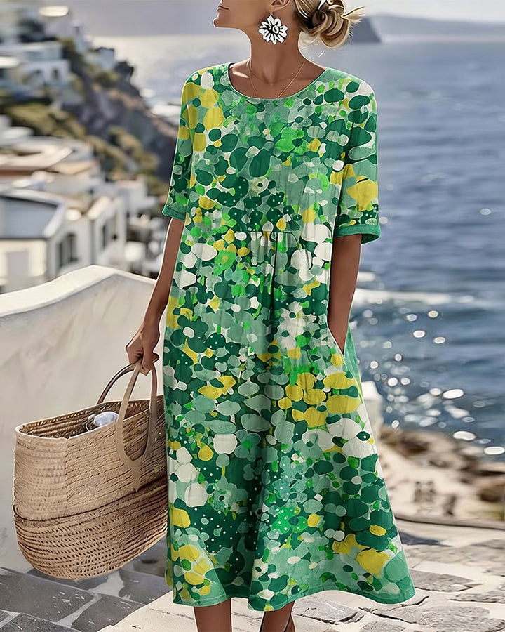 Flora | Robe midi florale décontractée