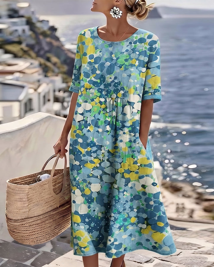 Flora | Robe midi florale décontractée