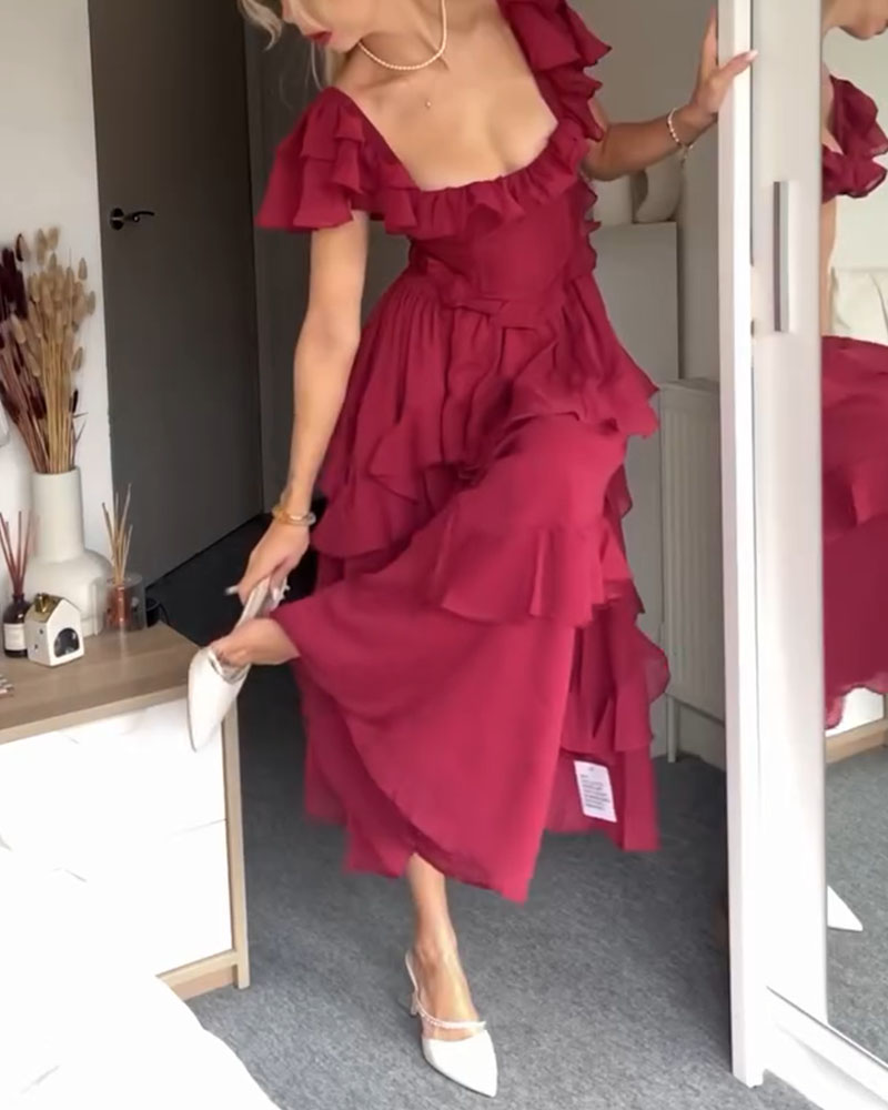 Quinlan | Robe Élégante Taille Haute avec Dentelle